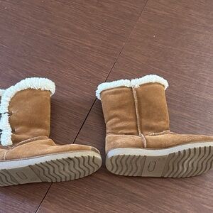 Cream Faux Shearling Boots